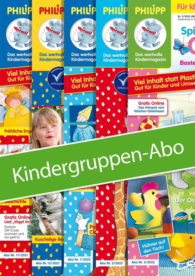 Die Abbildung zeigt das Kindergurppen-Abo von PHILIPP die Maus