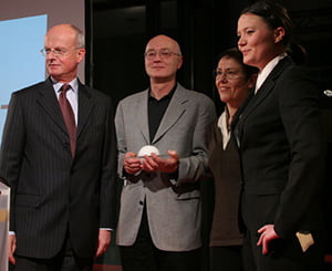 Norbert Landa und Hanne Türk beim Medien Ethik Award