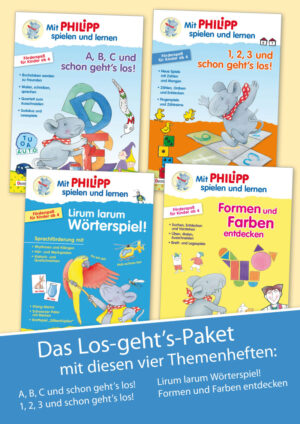 Die Abbildung zeigt das Los-geht's Paket aus unserer Förderheftreihe